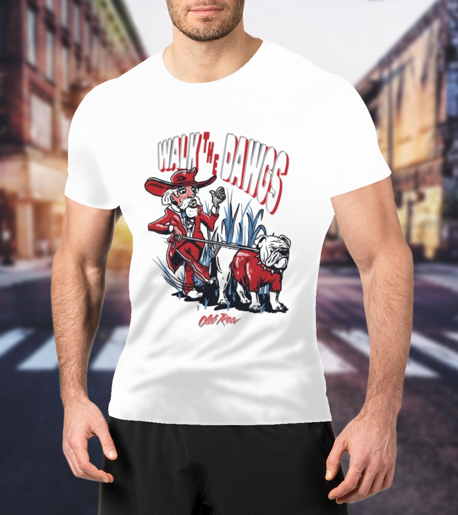 Walk The Dawgs Old Row Bulldog Cowboy T-Shirt