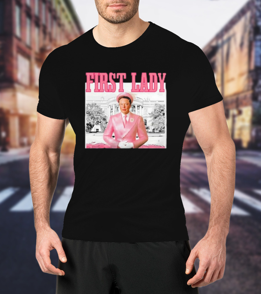 Mitali Parmar2 Elon Musk Pink First Lady White House T-Shirt