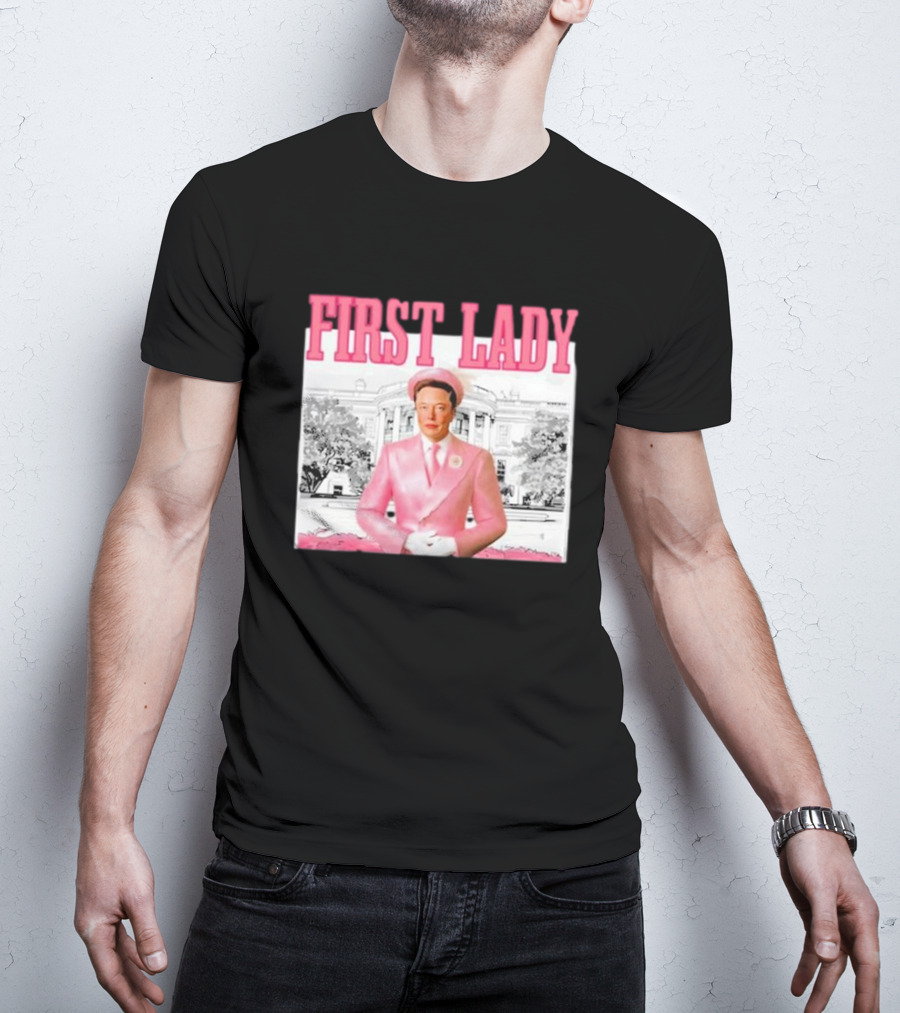 Mitali Parmar2 Elon Musk Pink First Lady White House T-Shirt