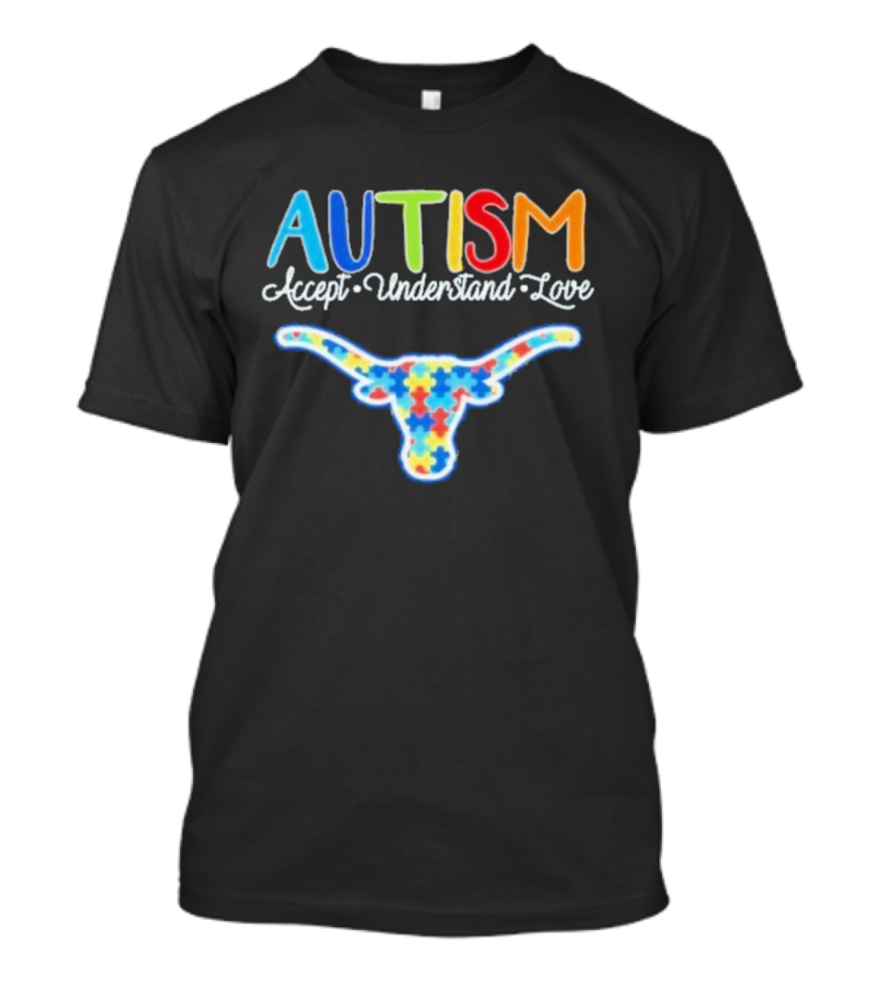 Texas Longhorns Autism Accept Understand Love T-Shirt