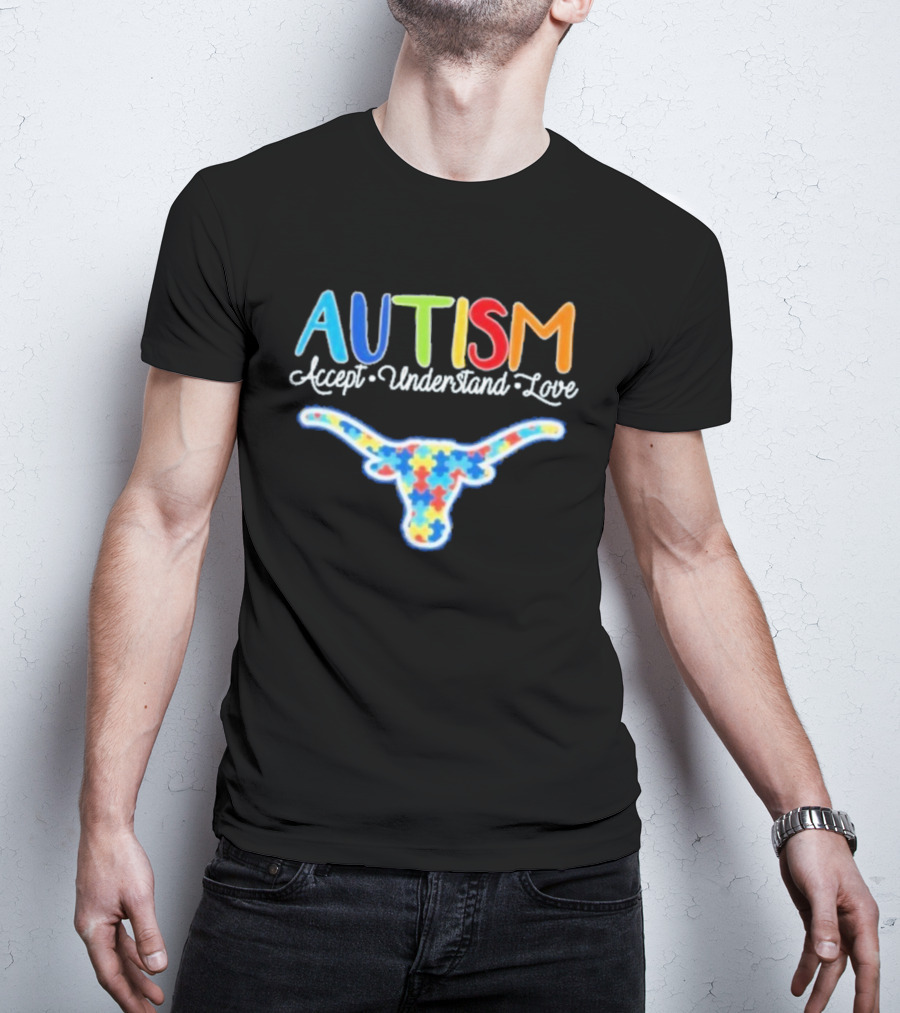 Texas Longhorns Autism Accept Understand Love T-Shirt