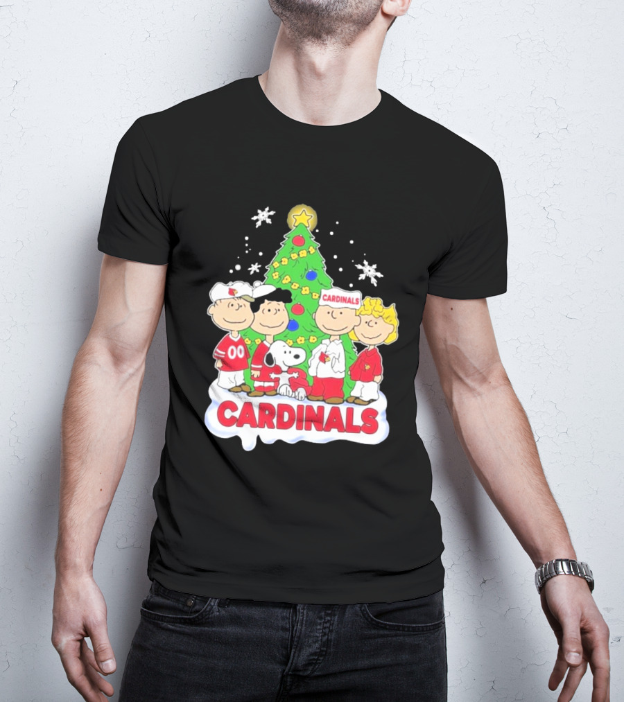 Arizona Cardinals Snoopy Christmas Peanuts Characters Cardinals Fans T-Shirt