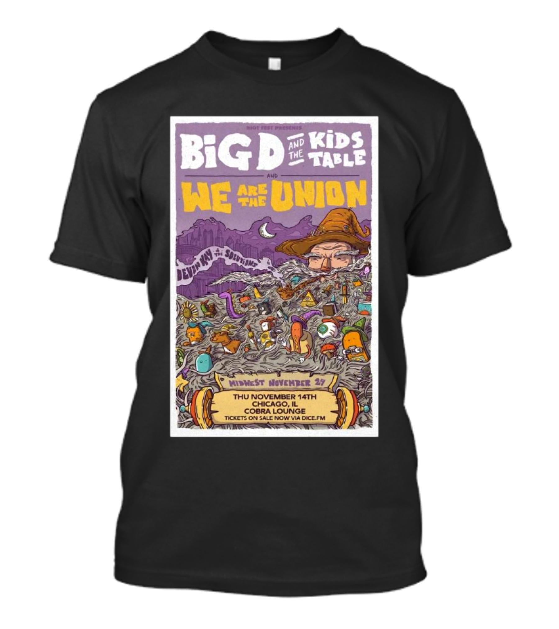 Big D And The Kids Table We Are The Union Devil In The Deep Blue Sea Midwest November 23 Cobra Lounge Chicago Nov 14 Tour T-Shirt