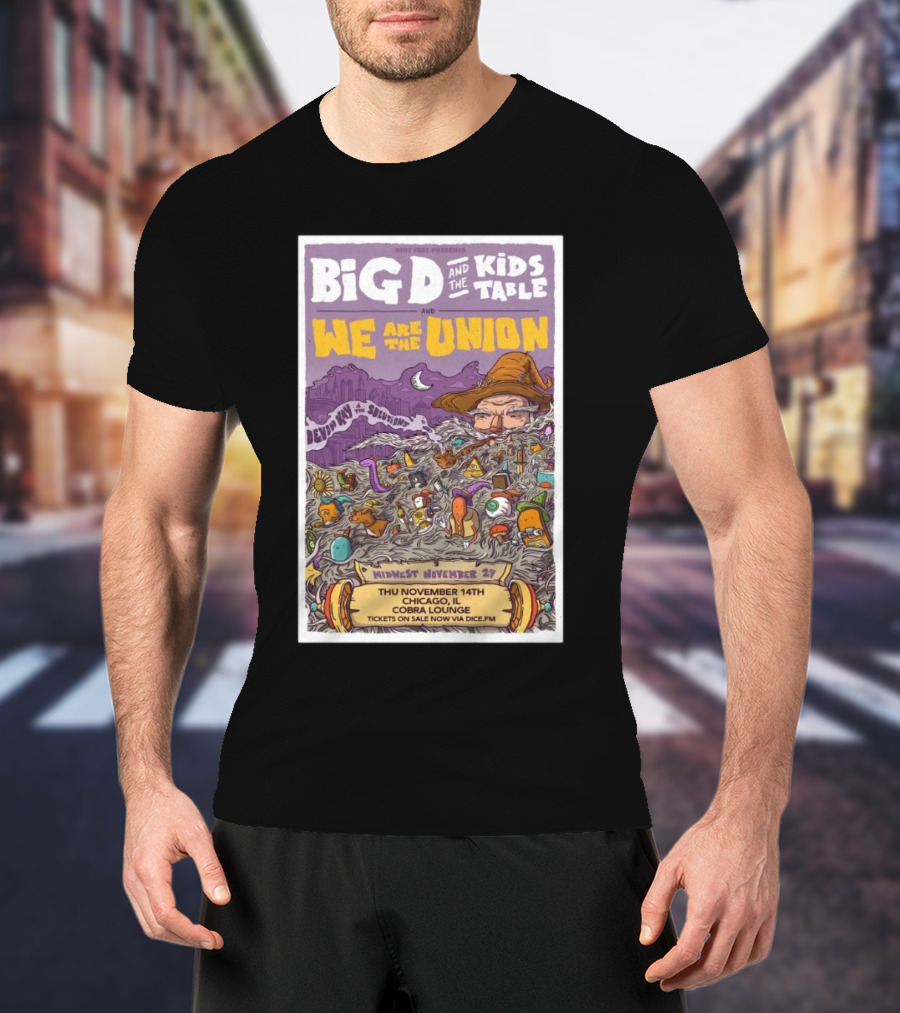 Big D And The Kids Table We Are The Union Devil In The Deep Blue Sea Midwest November 23 Cobra Lounge Chicago Nov 14 Tour T-Shirt