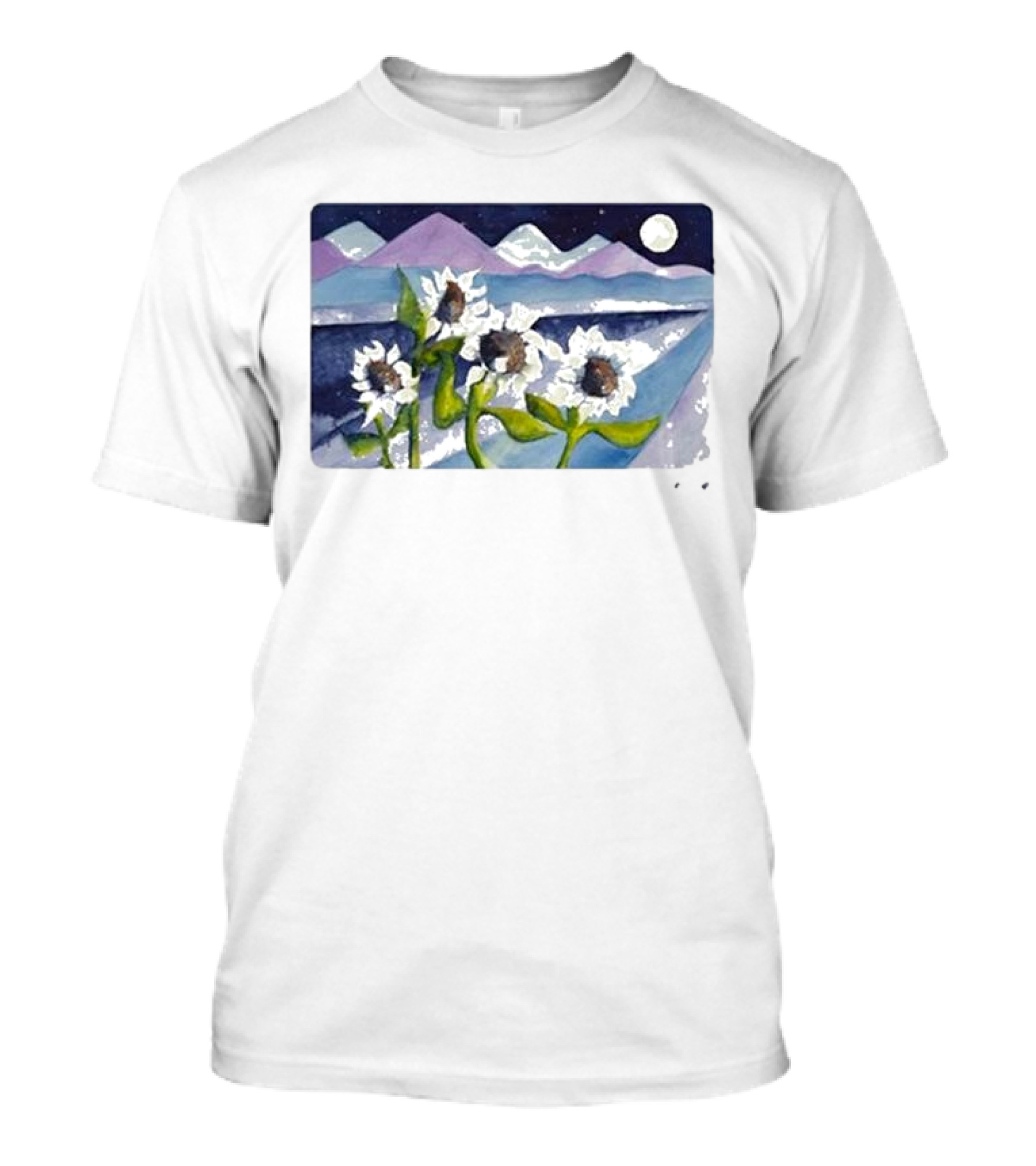 Sunflowers Under Starry Mountain Night - Big Thief Mema Mooowers T-Shirt