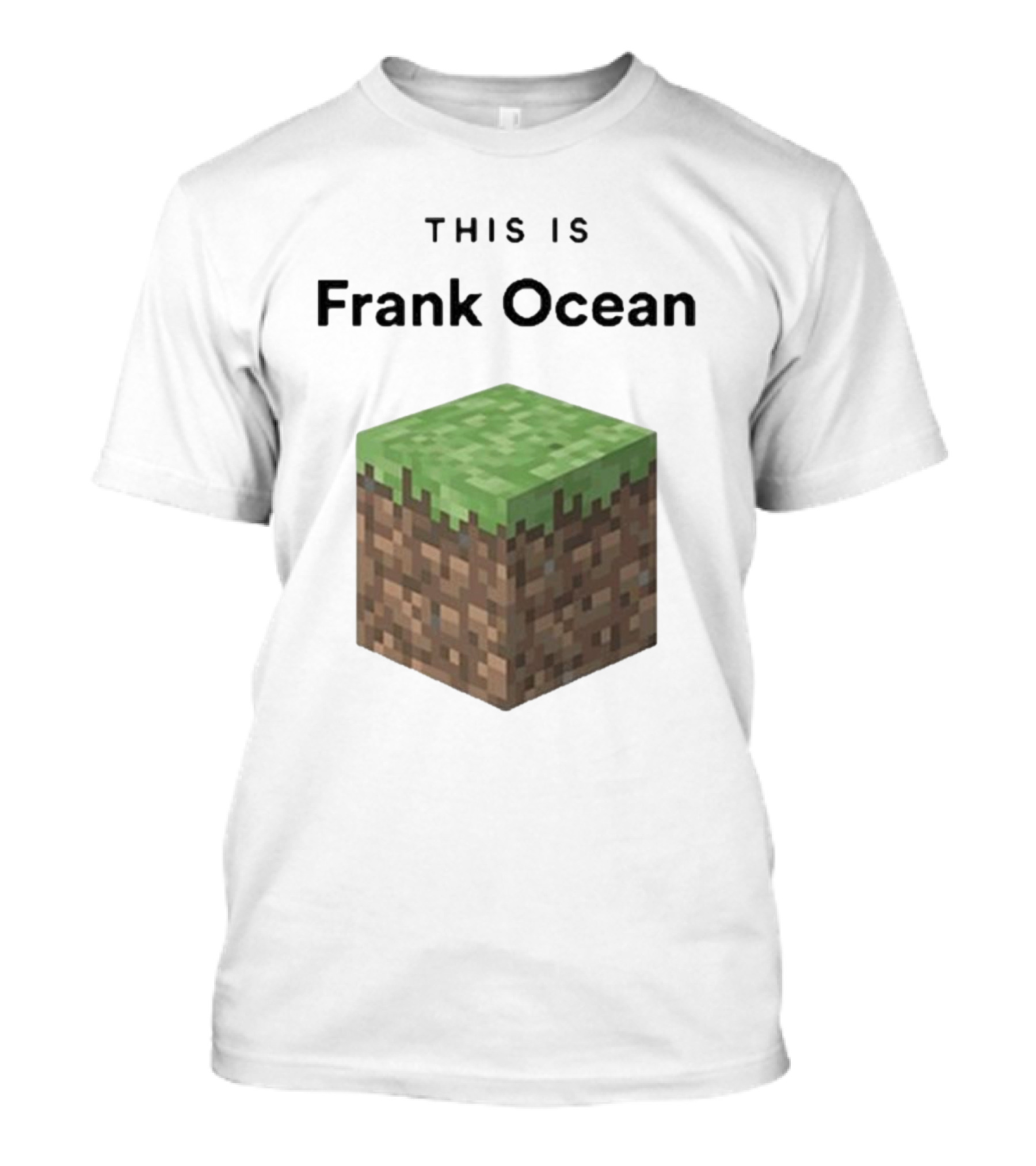 Minecraft Grass Block Parody This Is Frank Ocean Text T-Shirt