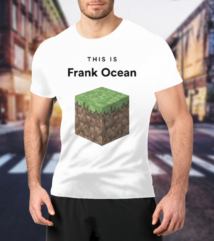Minecraft Grass Block Parody This Is Frank Ocean Text T-Shirt