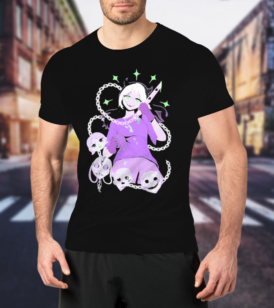 Aspen Chained Masked Figure With Chains And Masks T-Shirt