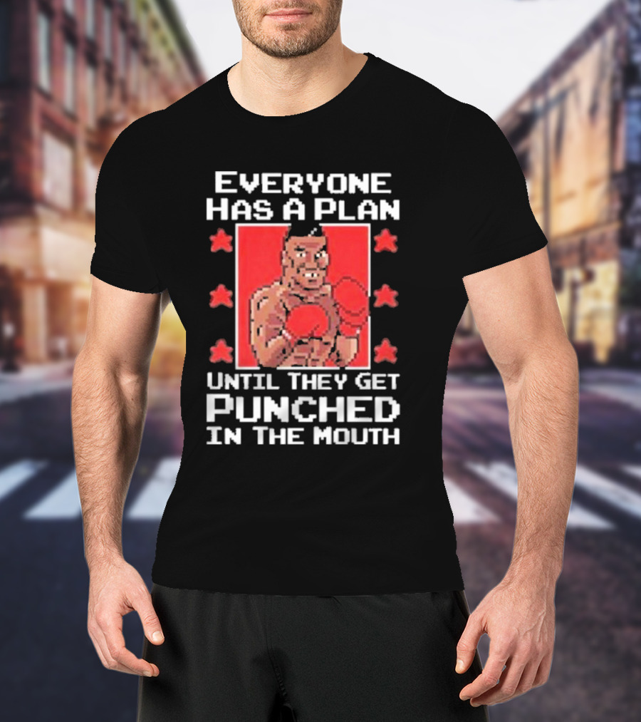 Everyone Has A Plan Until They Get Punched In The Mouth Pixel Art Boxer T-Shirt