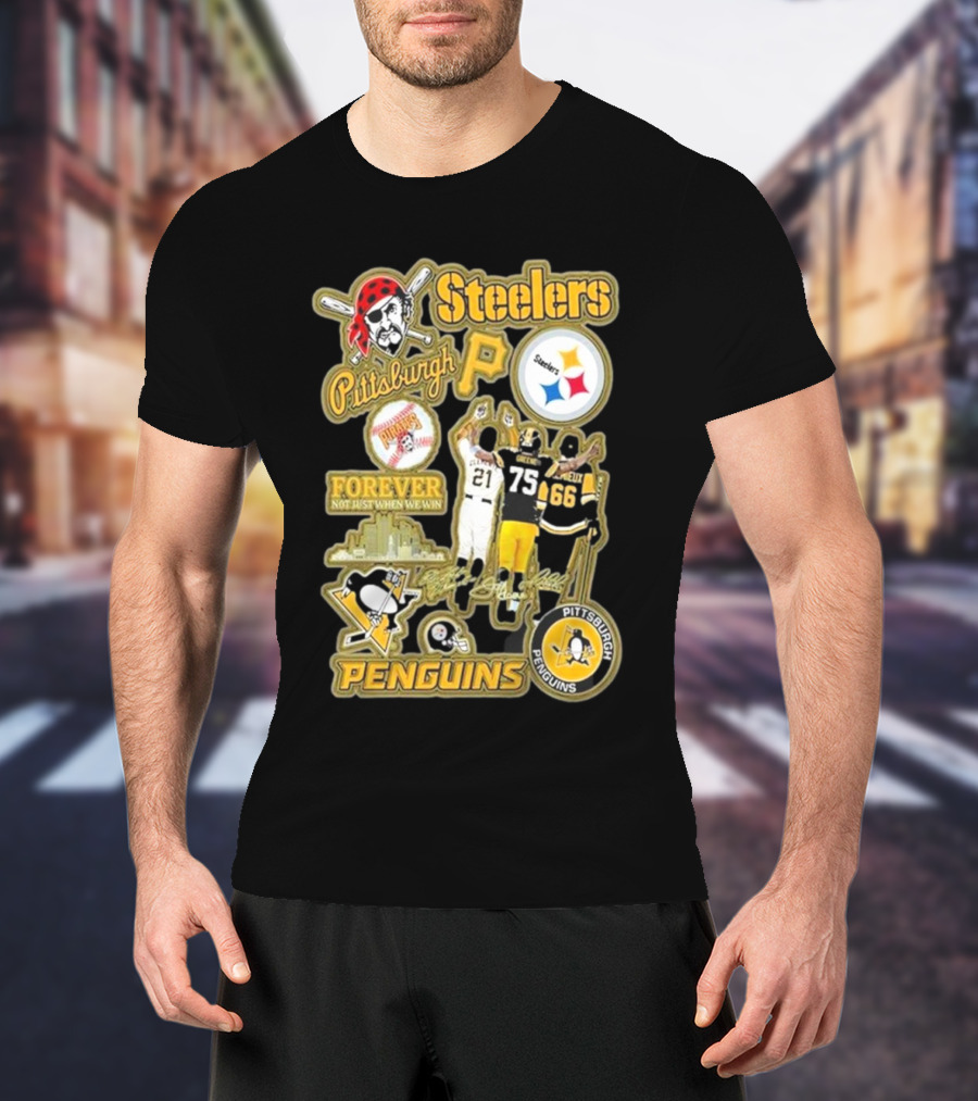 Steelers Penguins Pittsburgh Forever Fan Sports Icons And Passion T-Shirt