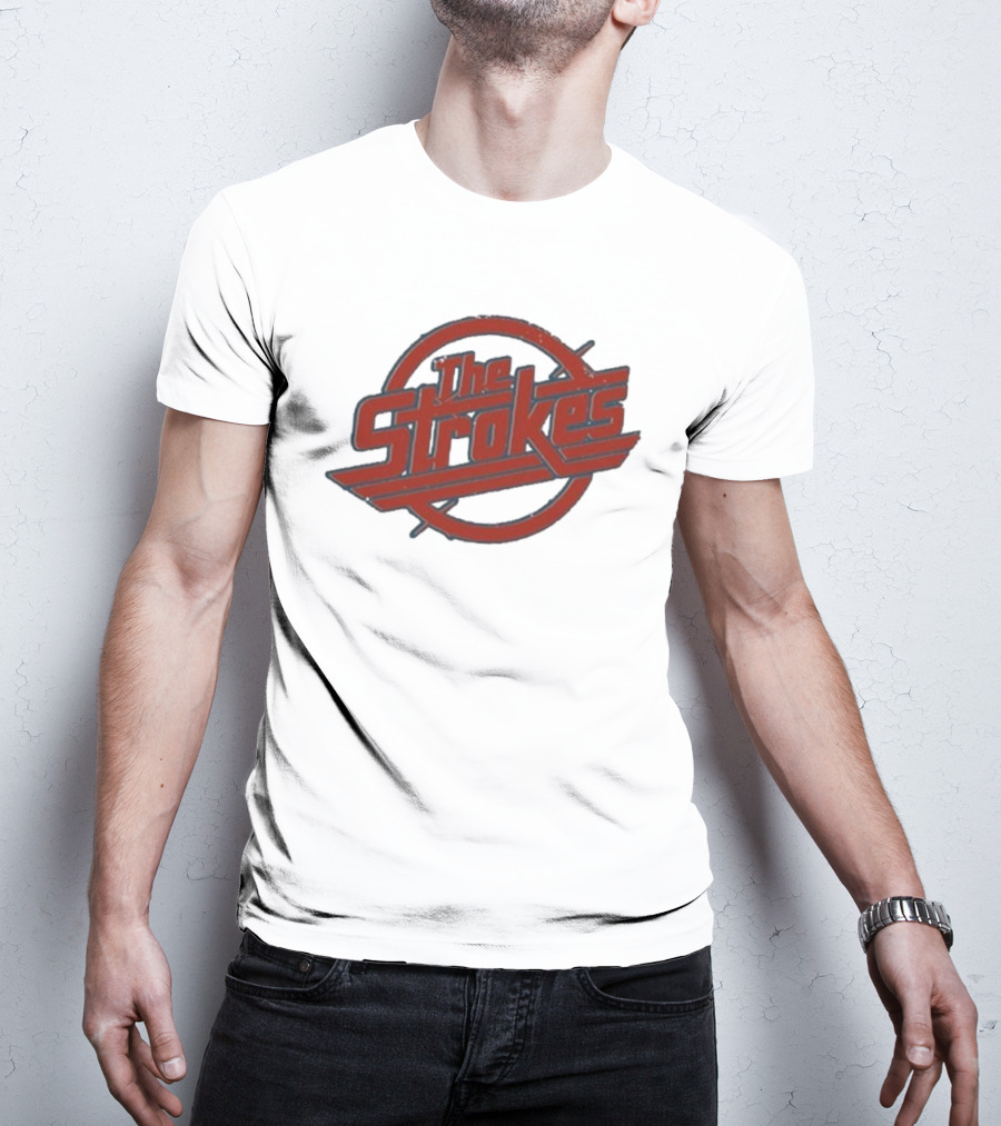 The Strokes Vintage Distressed Red Circle Magna Classic T-Shirt
