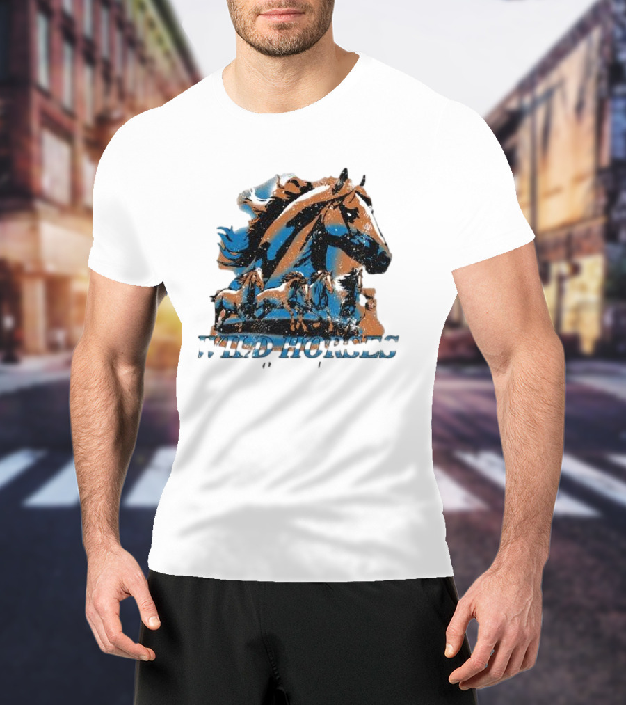 Wild Horses Born To Run Running Wild Hang Over Gang T-Shirt
