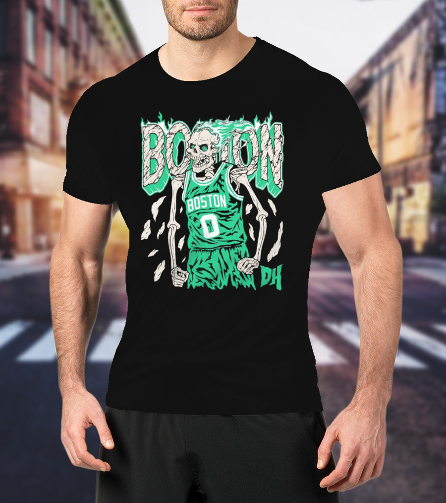 Drip Heads Celtics Boston Skeleton Jersey DH 0 T-Shirt