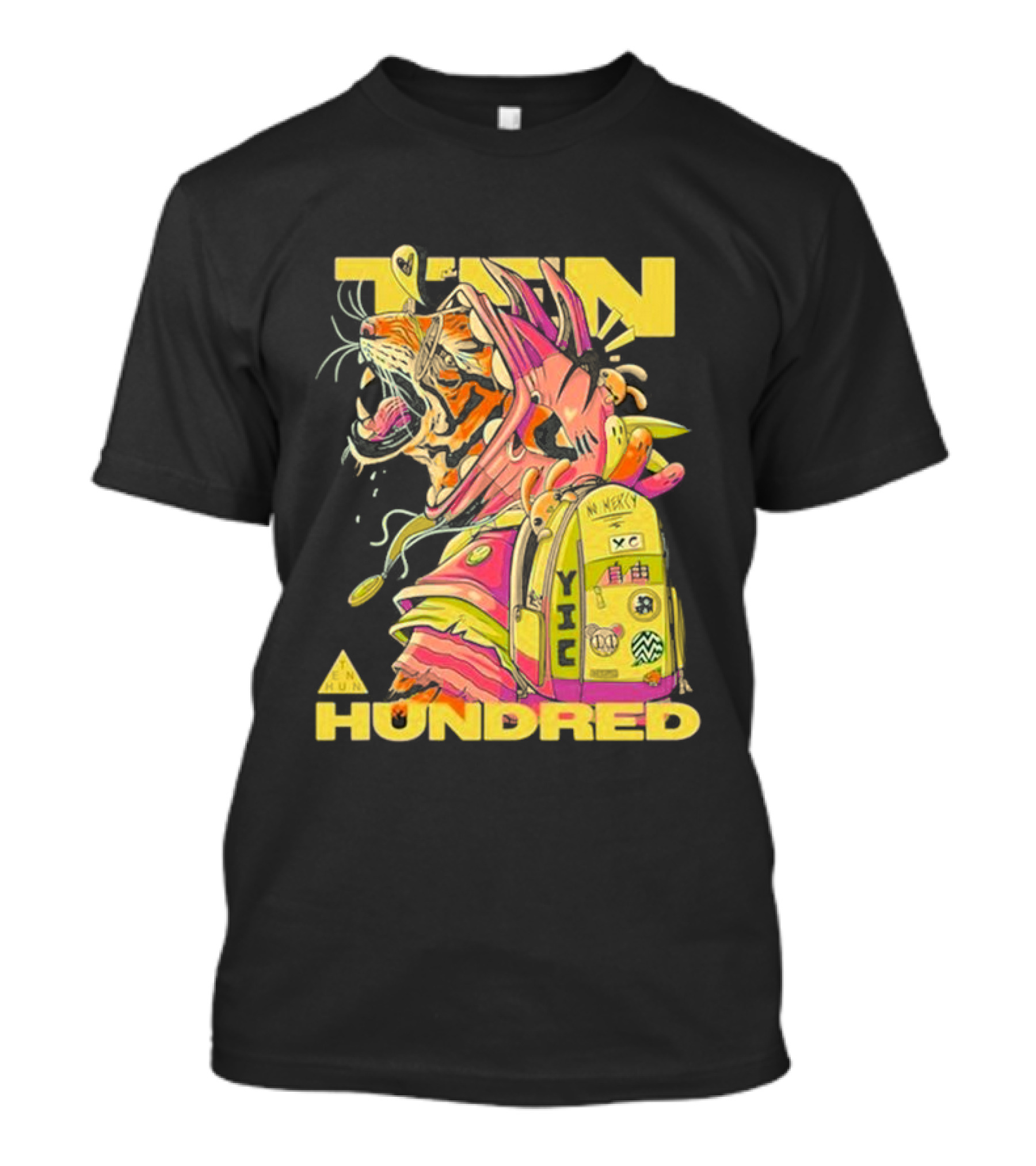 TENHUNDRED Tiger Backpack Wear Your Mask HUNDRED T-Shirt