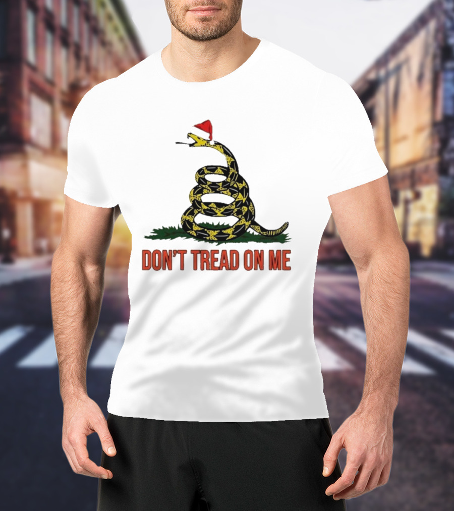 Don’t Tread On Me Christmas Santa Hat Gadsden Flag T-Shirt
