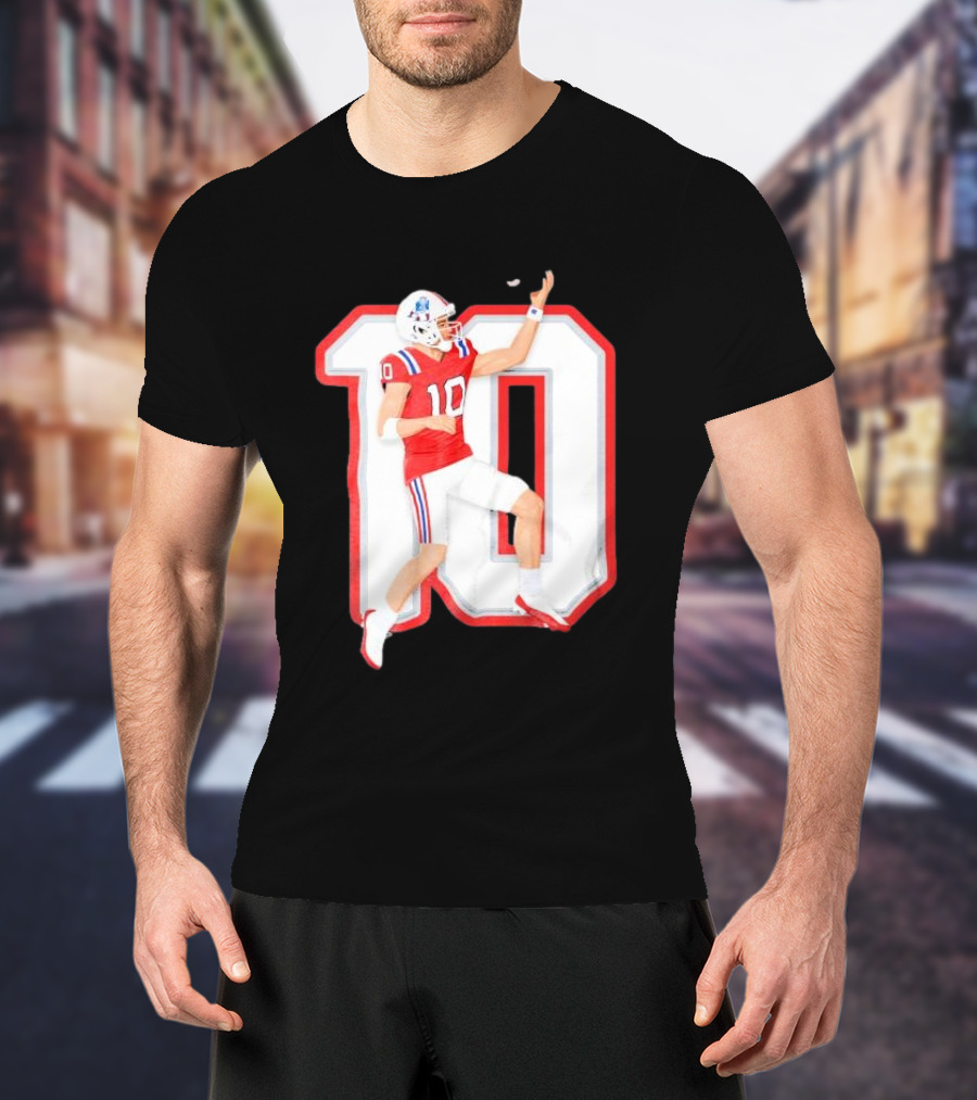 Air Maye Touchdown Flip Football Jersey Number 10 T-Shirt