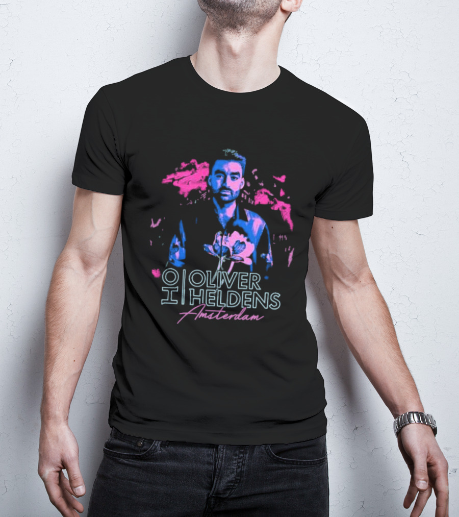 Oliver Heldens Amsterdam Neon Portrait 1980s T-Shirt
