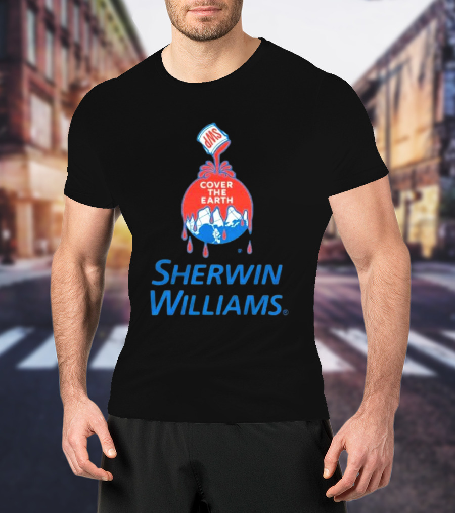 Sherwin Williams Cover The Earth Logo Iconic Branding T-Shirt
