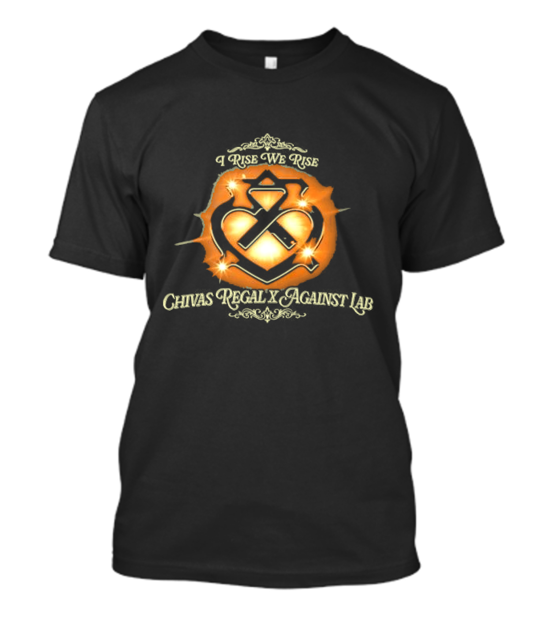 I Rise We Rise Chivas Regal X Against Lab Heart Logo Burst T-Shirt