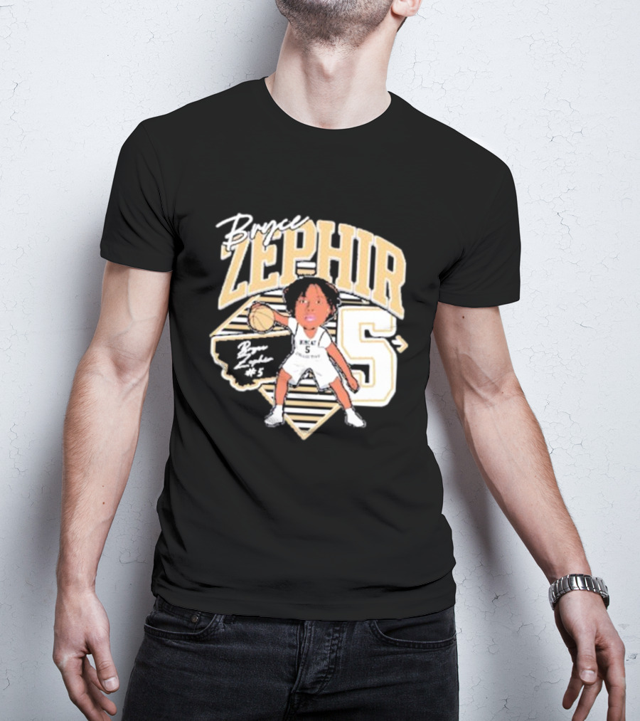 Bryce Zephir 5 Basketball Montana State Guard T-Shirt