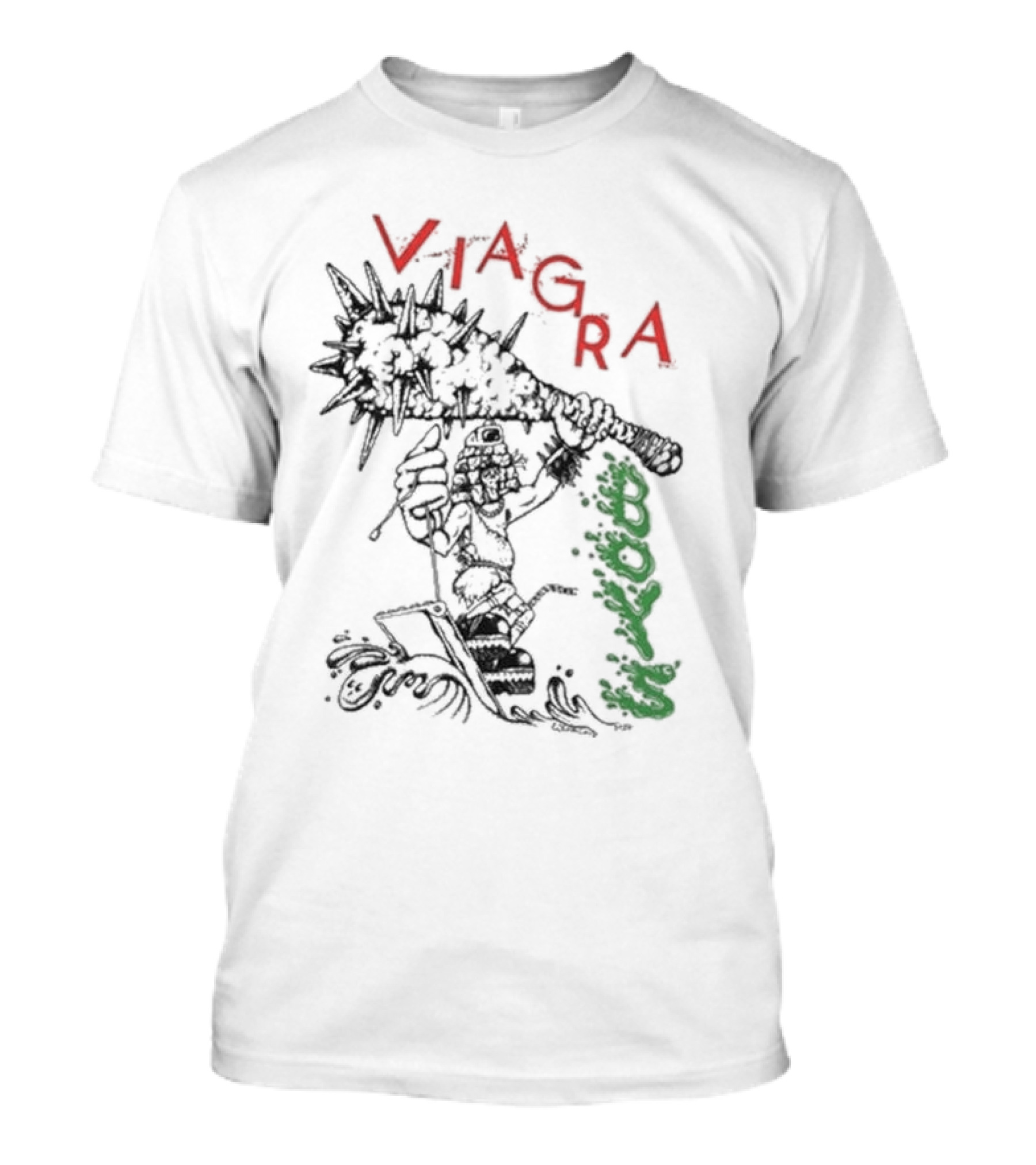 Viagra Boys Surfing Caveman With Spiked Club T-Shirt