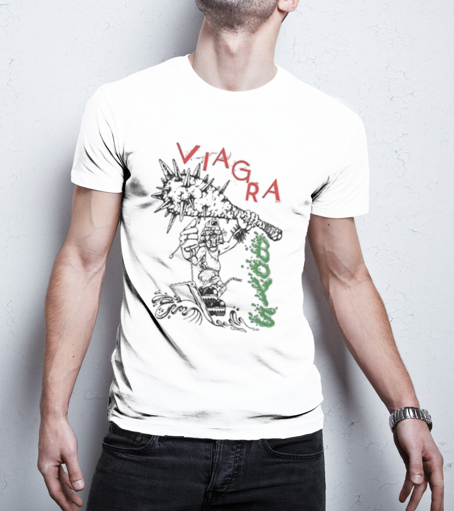 Viagra Boys Surfing Caveman With Spiked Club T-Shirt