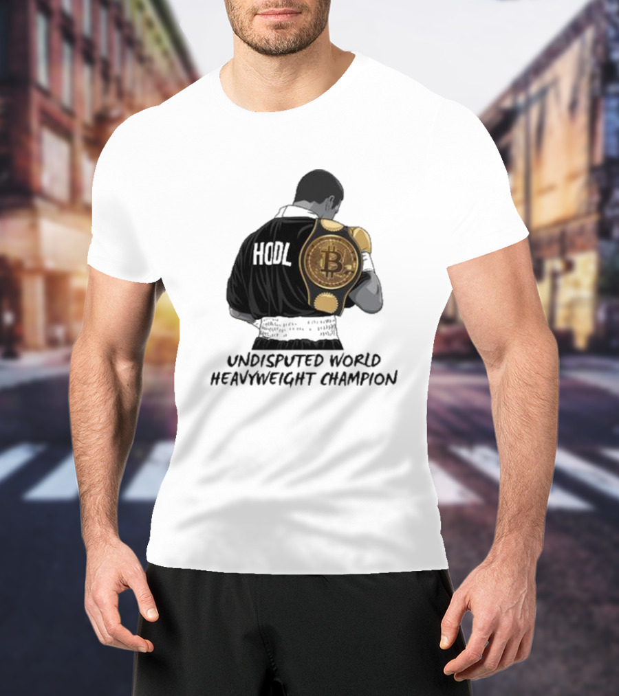 HODL Undisputed World Heavyweight Champion Bitcoin T-Shirt