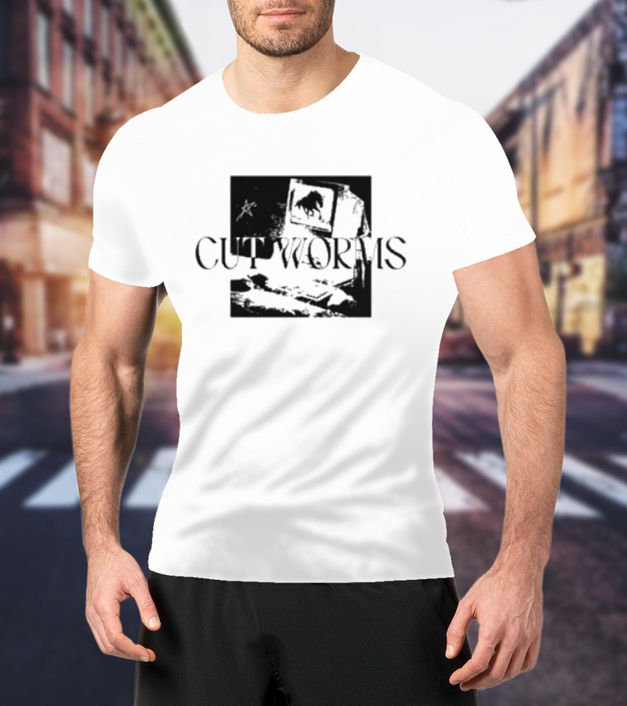 Cut Worms Horse Star TV Screen T-Shirt