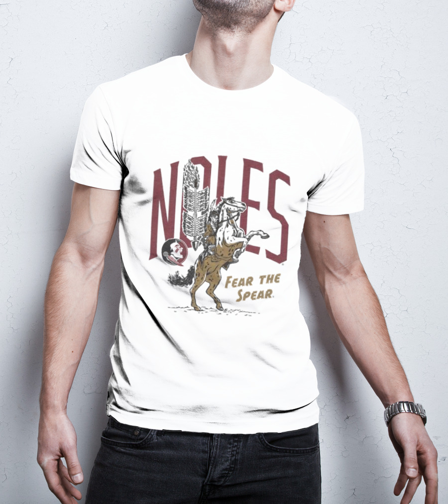 Homefield Men’s Noles Osceola And Renegade Fear The Spear Logo And Horse T-Shirt