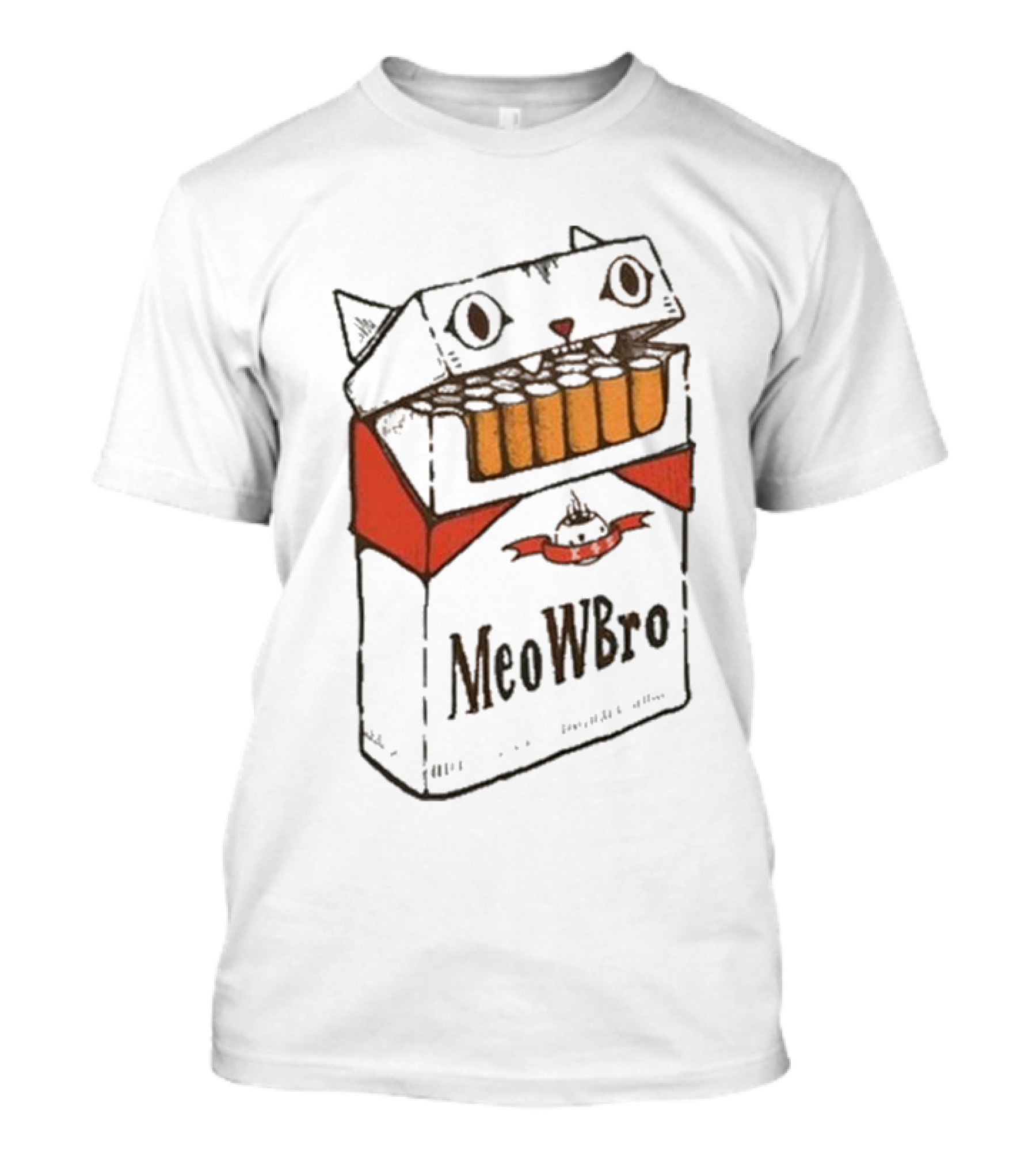 K45ink MeoWBro Cat Cigarette Pack T-Shirt