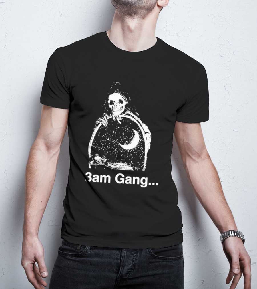 Sematary Grave Man 3 Am Gang Skeleton Moon Motif T-Shirt
