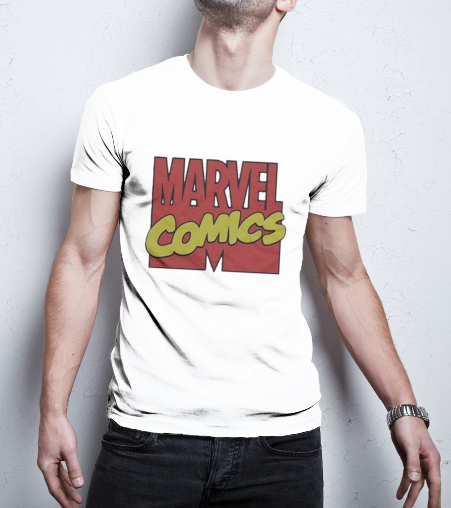 Marvel Comics Retro 1990 Bold Red Yellow T-Shirt