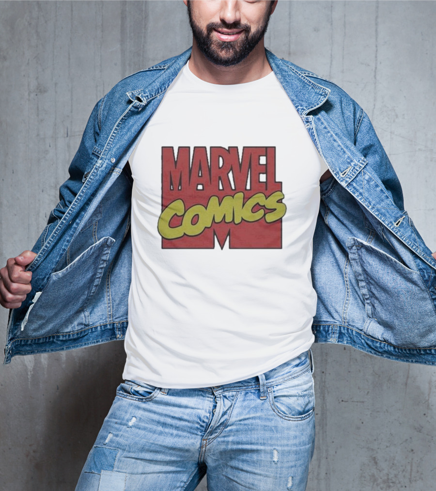 Marvel Comics Retro 1990 Bold Red Yellow T-Shirt