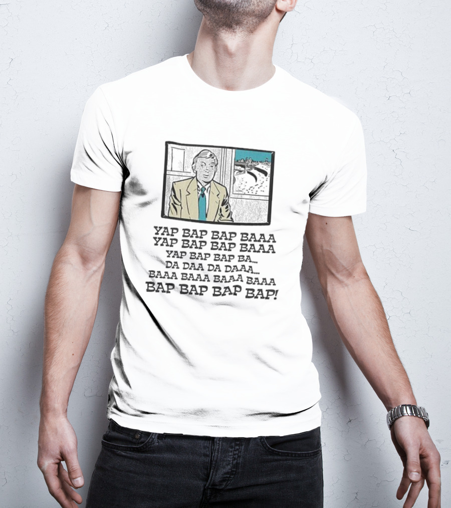 Yap Bap Bap Baaa Richie Cricket Commentary Scenes Text T-Shirt