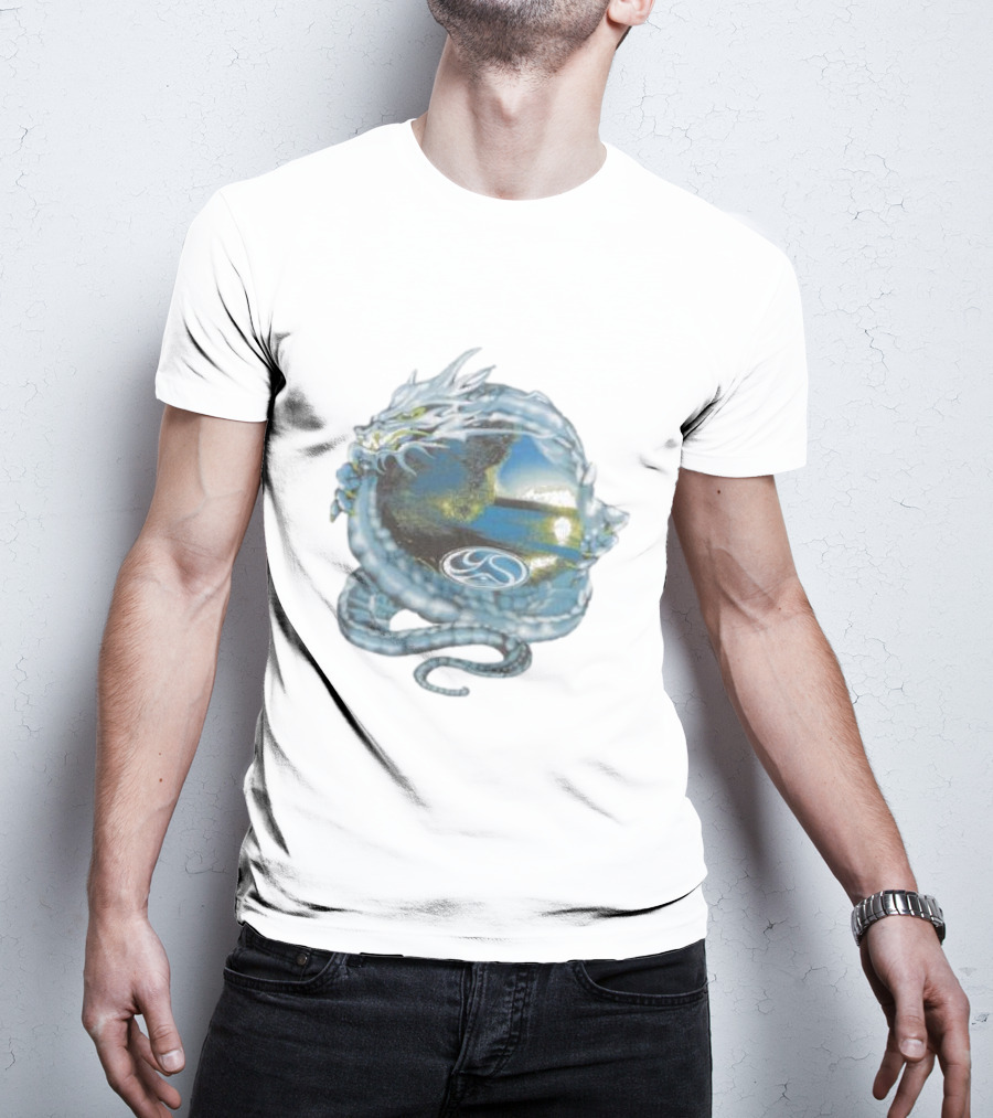 Yardsale Wave Serpent Dragon Landscape Sphere T-Shirt