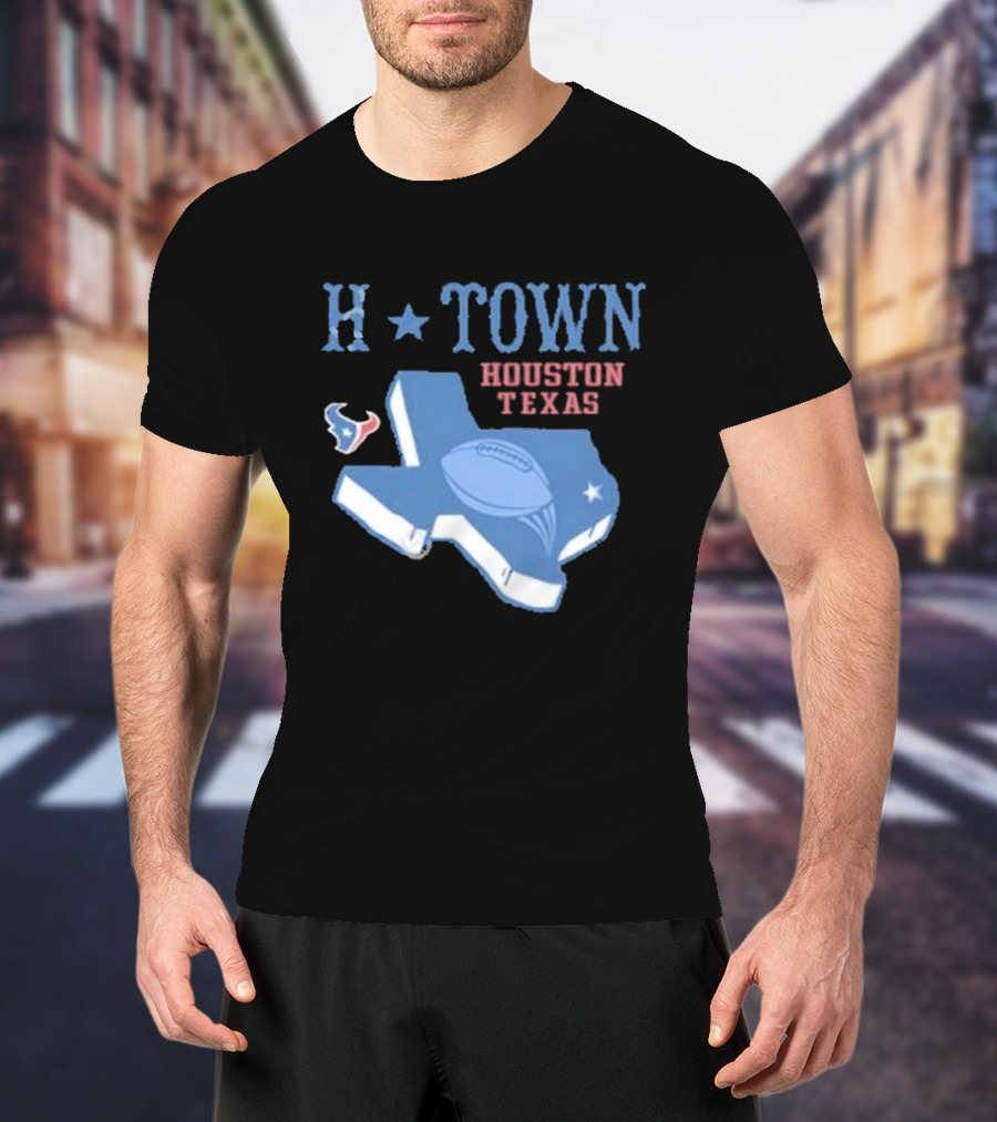 H-Town Houston Texas Football Texans T-Shirt
