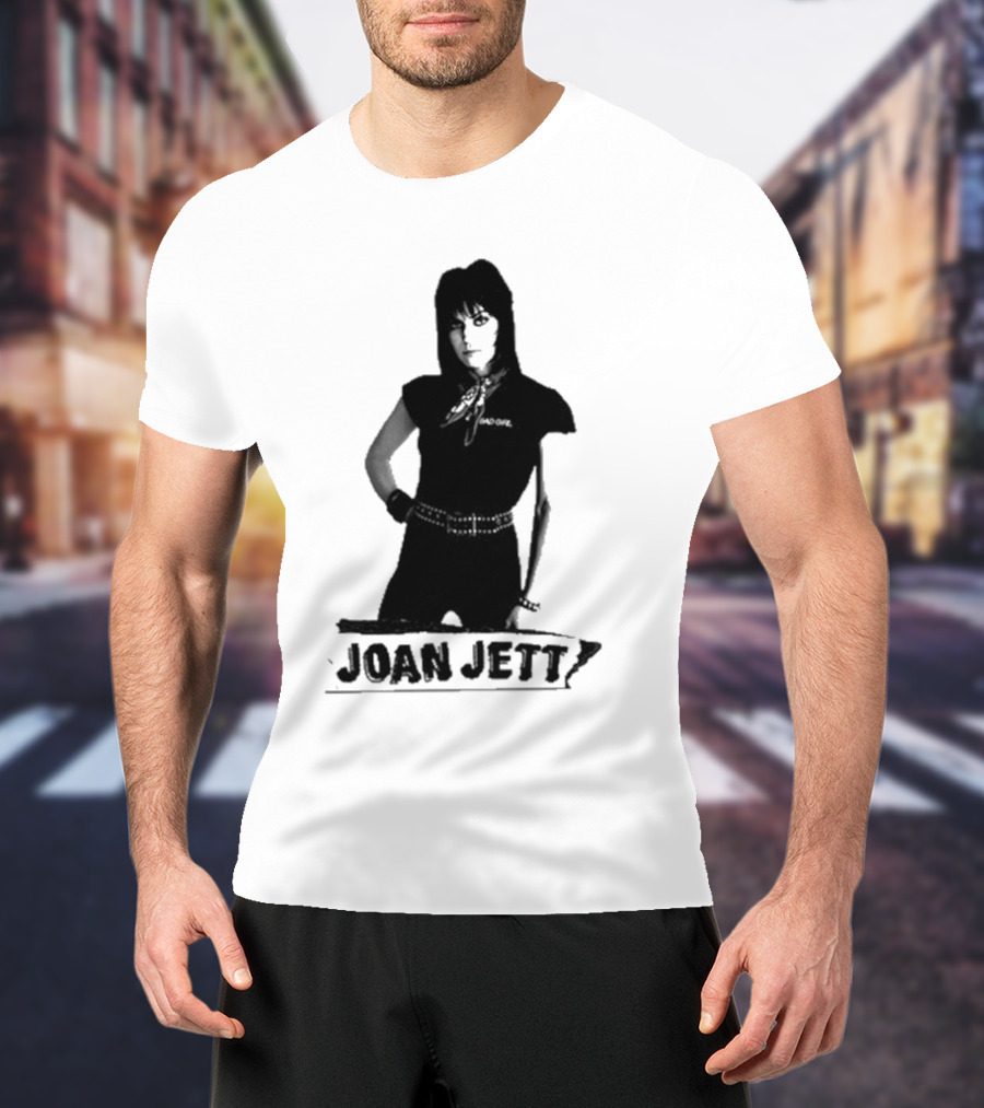 Joan Jett Crimson And Clover Photo Joan Jett Black And White Image T-Shirt