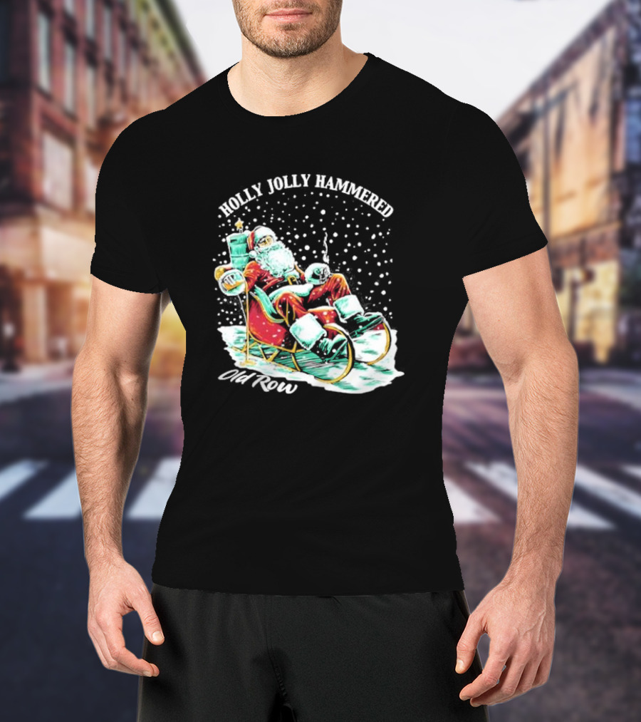 Holly Jolly Hammered Santa Old Row T-Shirt