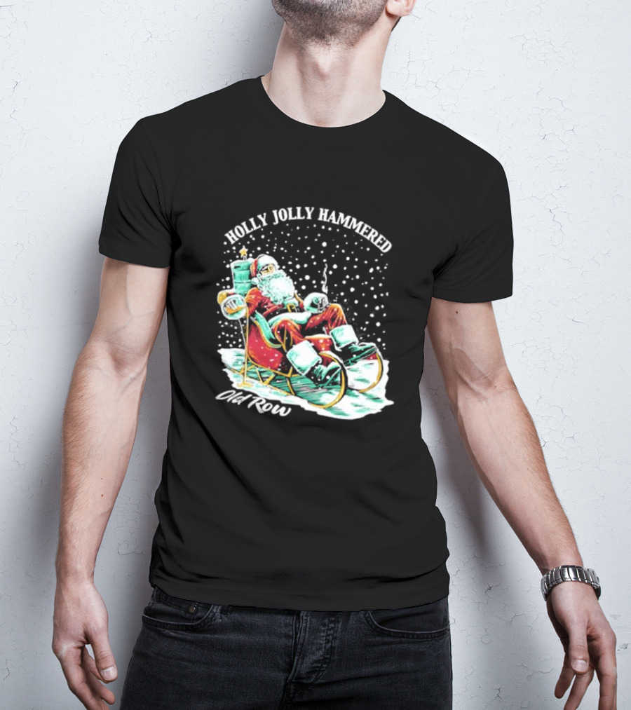 Holly Jolly Hammered Santa Old Row T-Shirt