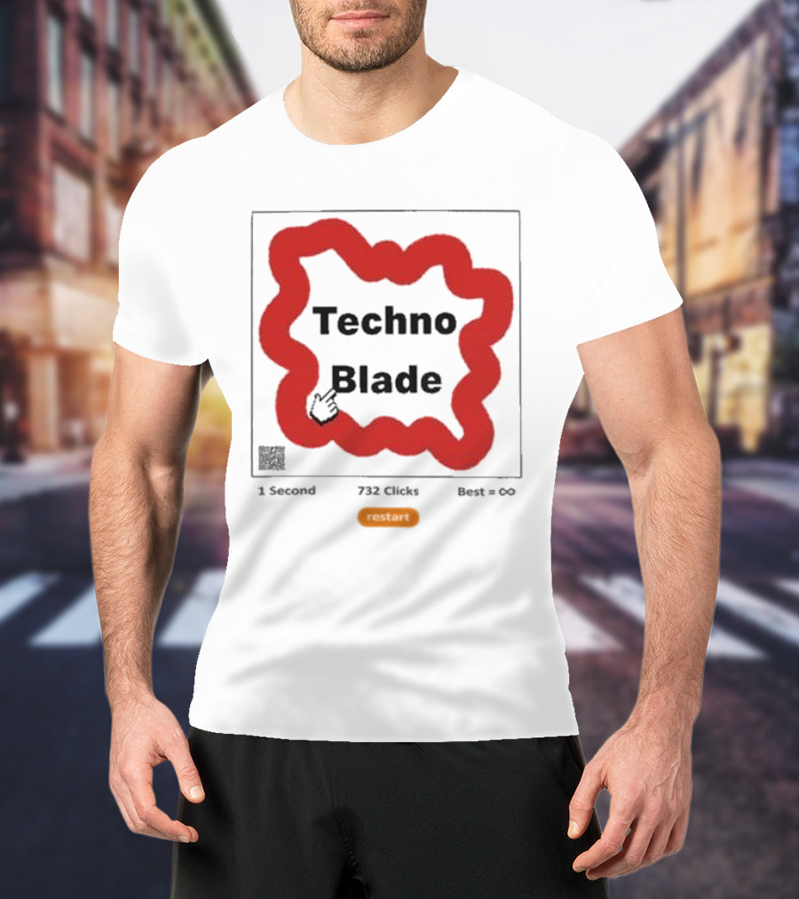Technoblade 1 Second 732 Clicks Best Infinity Restart T-Shirt