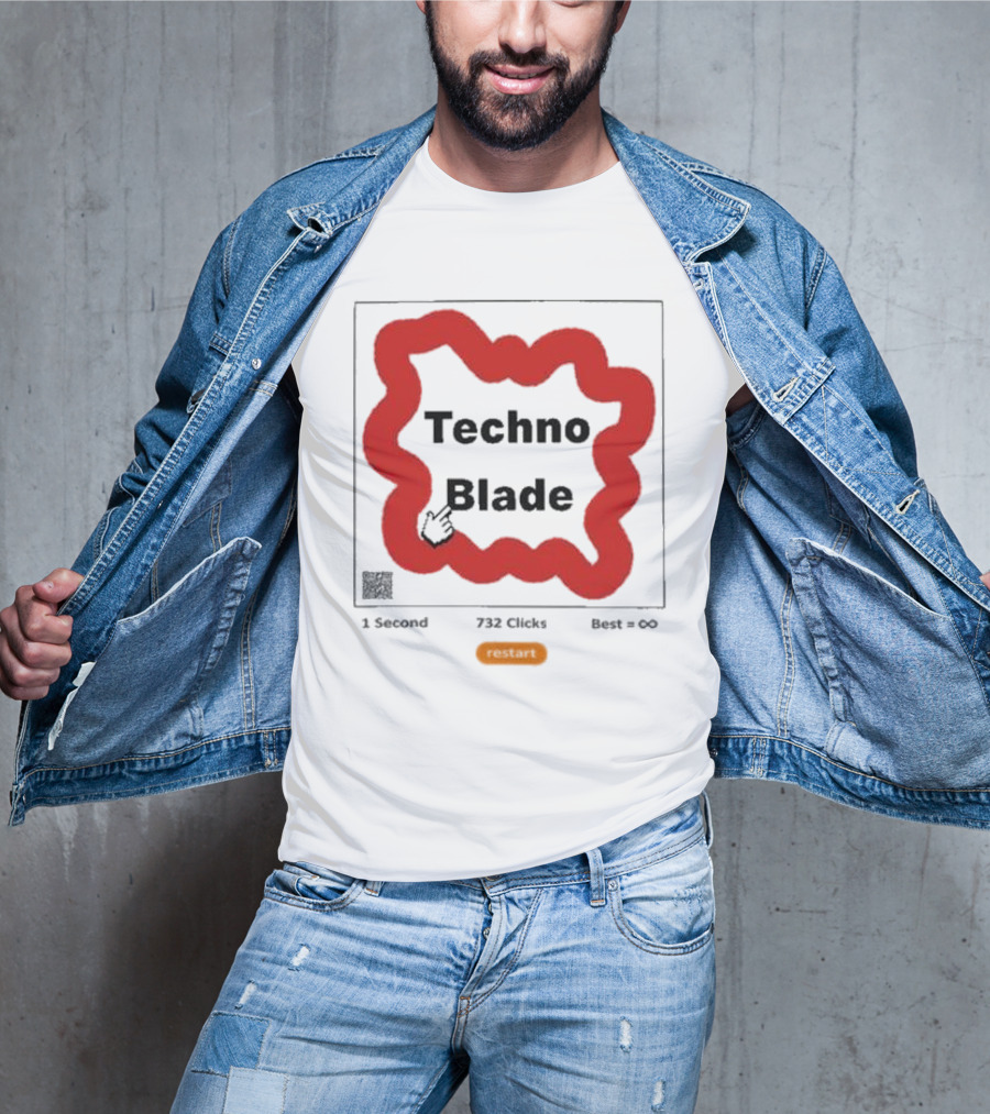 Technoblade 1 Second 732 Clicks Best Infinity Restart T-Shirt
