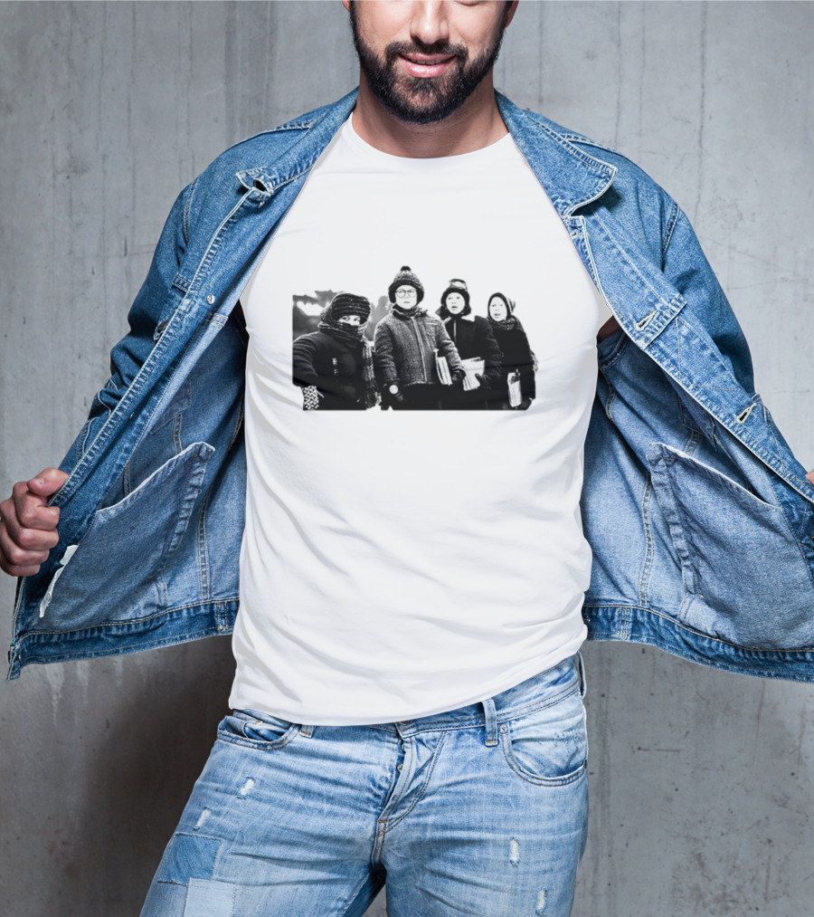 A Christmas Story Friends Winter Scene Iconic Movie Characters T-Shirt