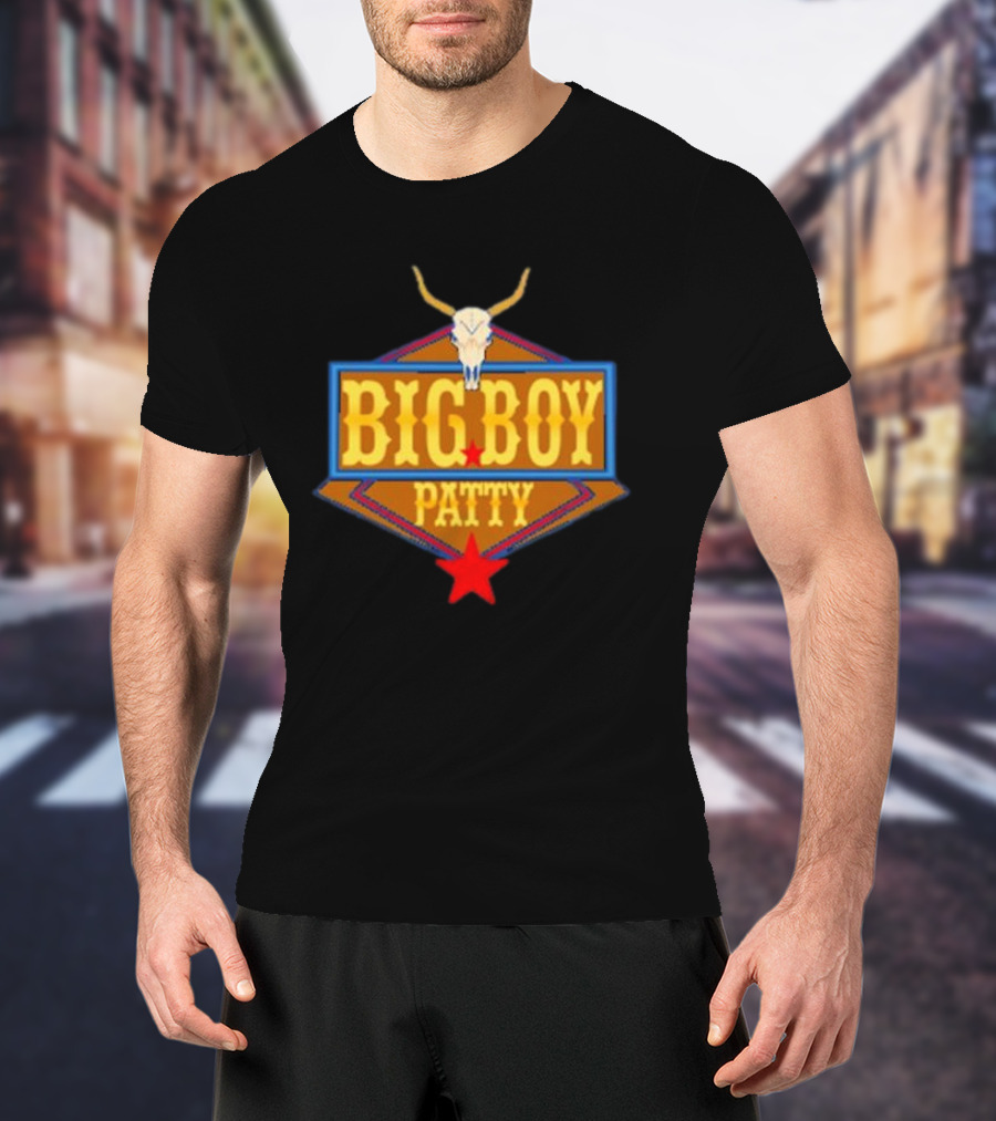 BIG BOY PATTY Texas Longhorn Cowboy Star T-Shirt