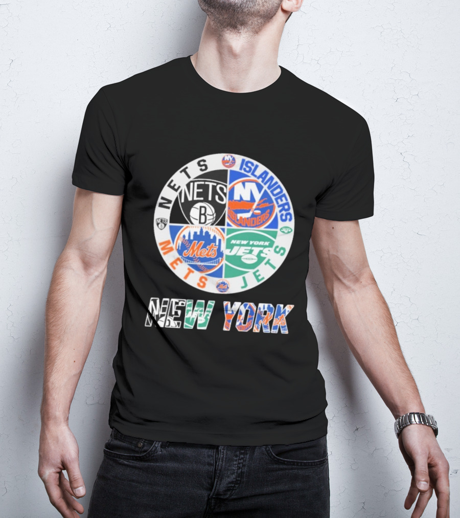 Nets Mets Jets Islanders New York Sports T-Shirt