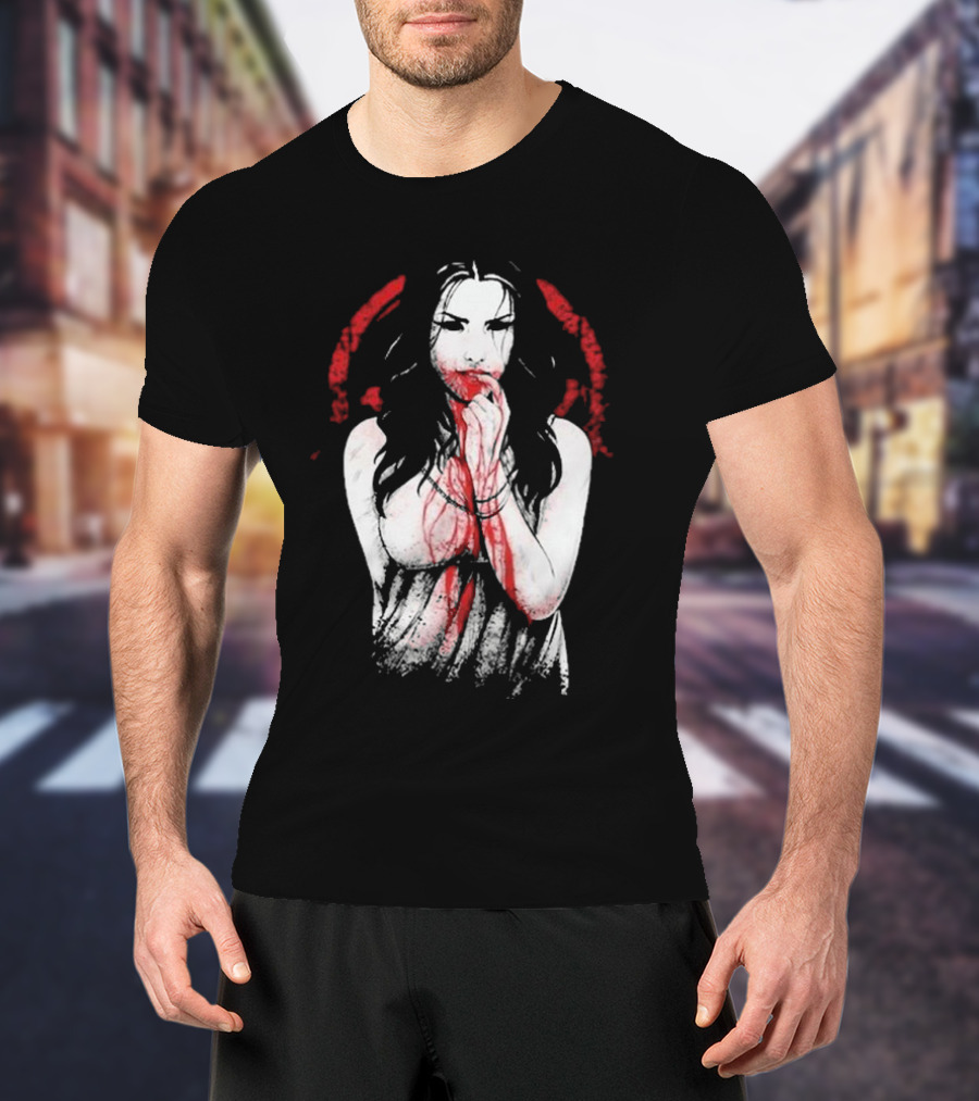 Electric Callboy Eat Me Alive Bloody Woman In Red And Black T-Shirt