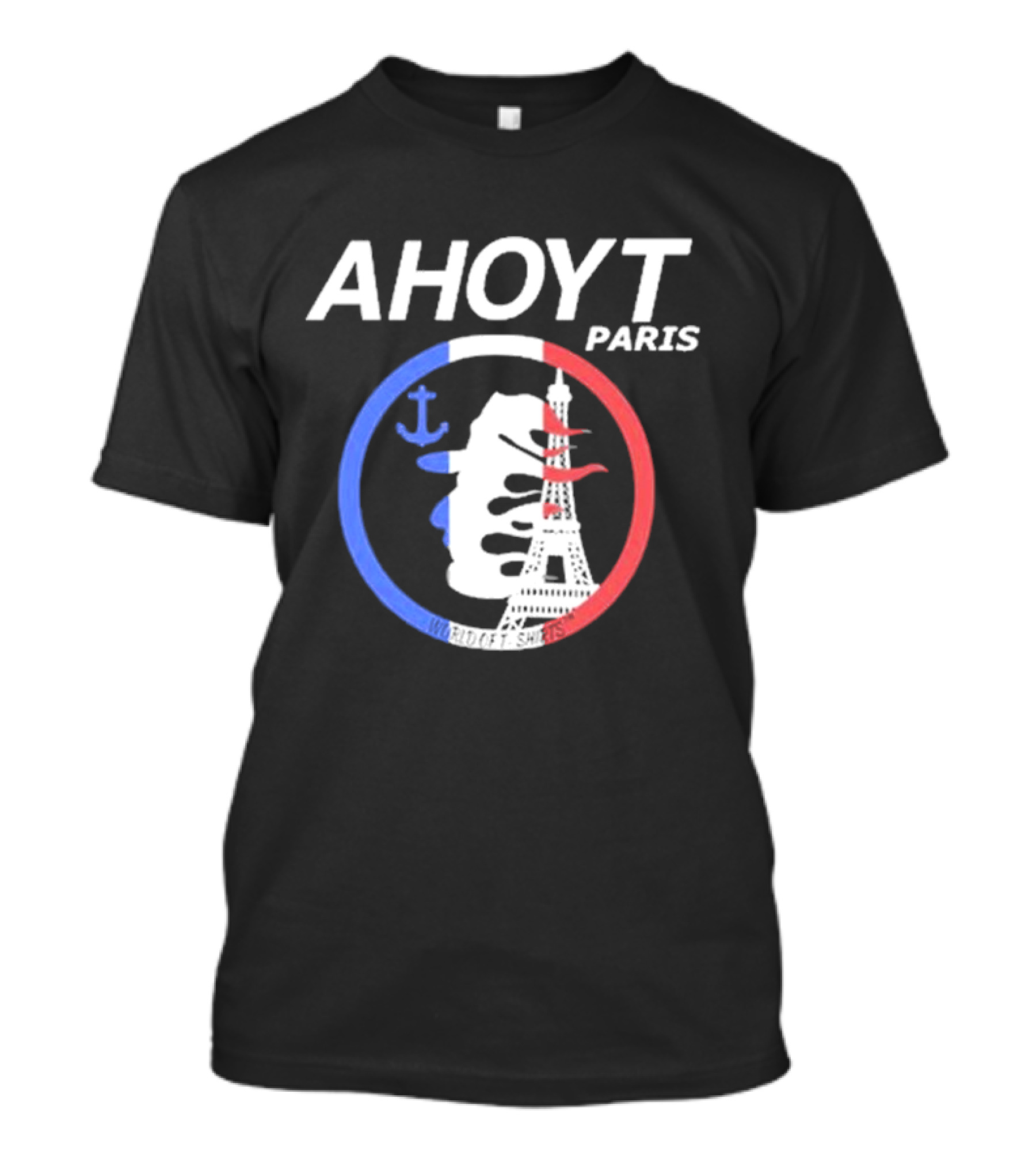 Ahoyt Paris Anchor Eiffel Tower Red Blue Circle No Budget Pirates T-Shirt