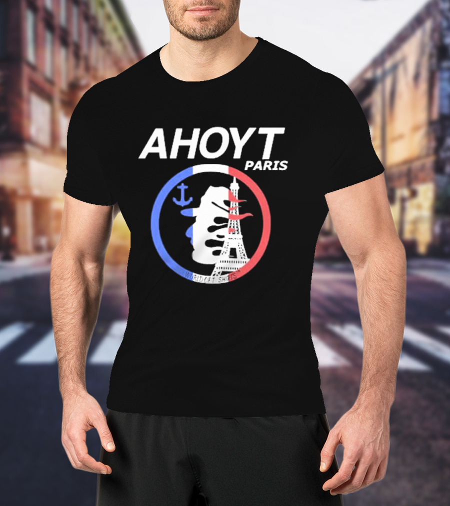 Ahoyt Paris Anchor Eiffel Tower Red Blue Circle No Budget Pirates T-Shirt