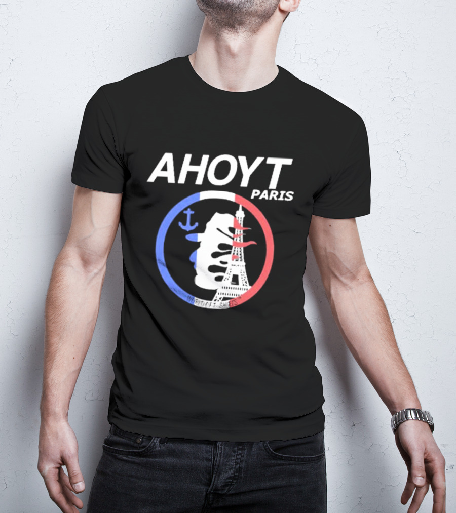 Ahoyt Paris Anchor Eiffel Tower Red Blue Circle No Budget Pirates T-Shirt
