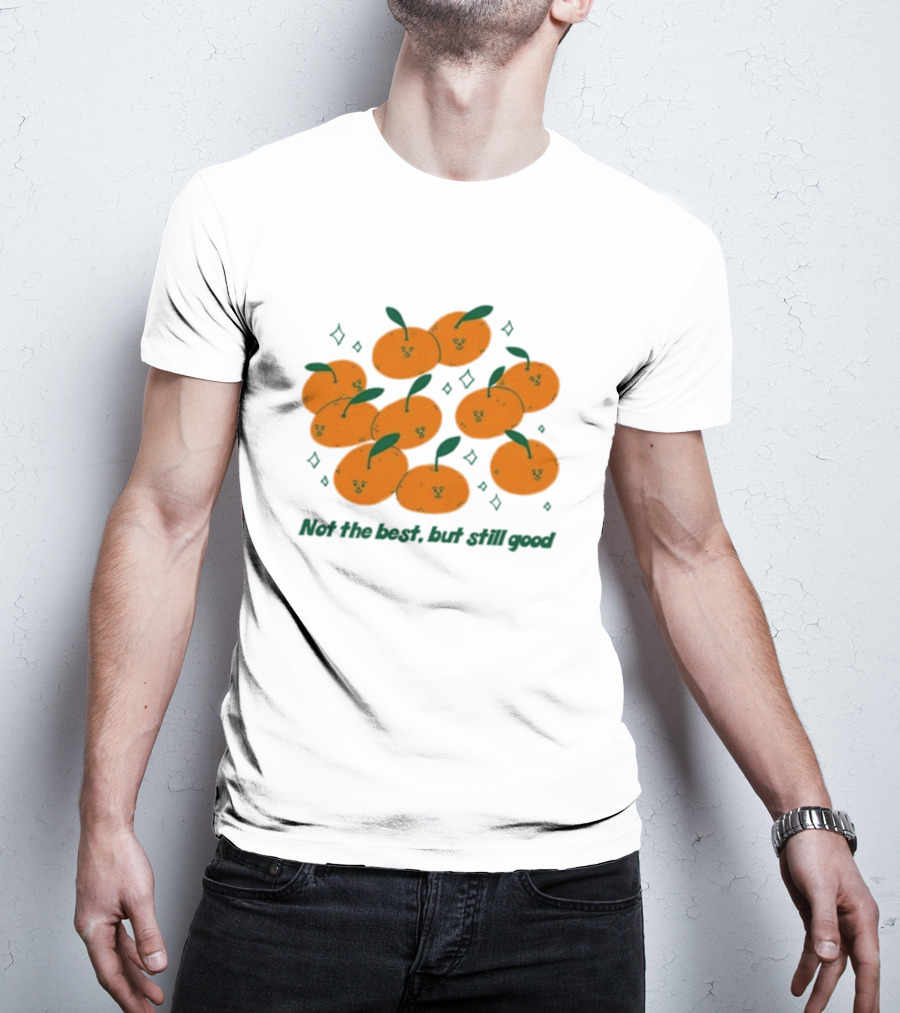 Summer Salt Not The Best But Still Good Cute Orange Faces With Green Leaves T-Shirt