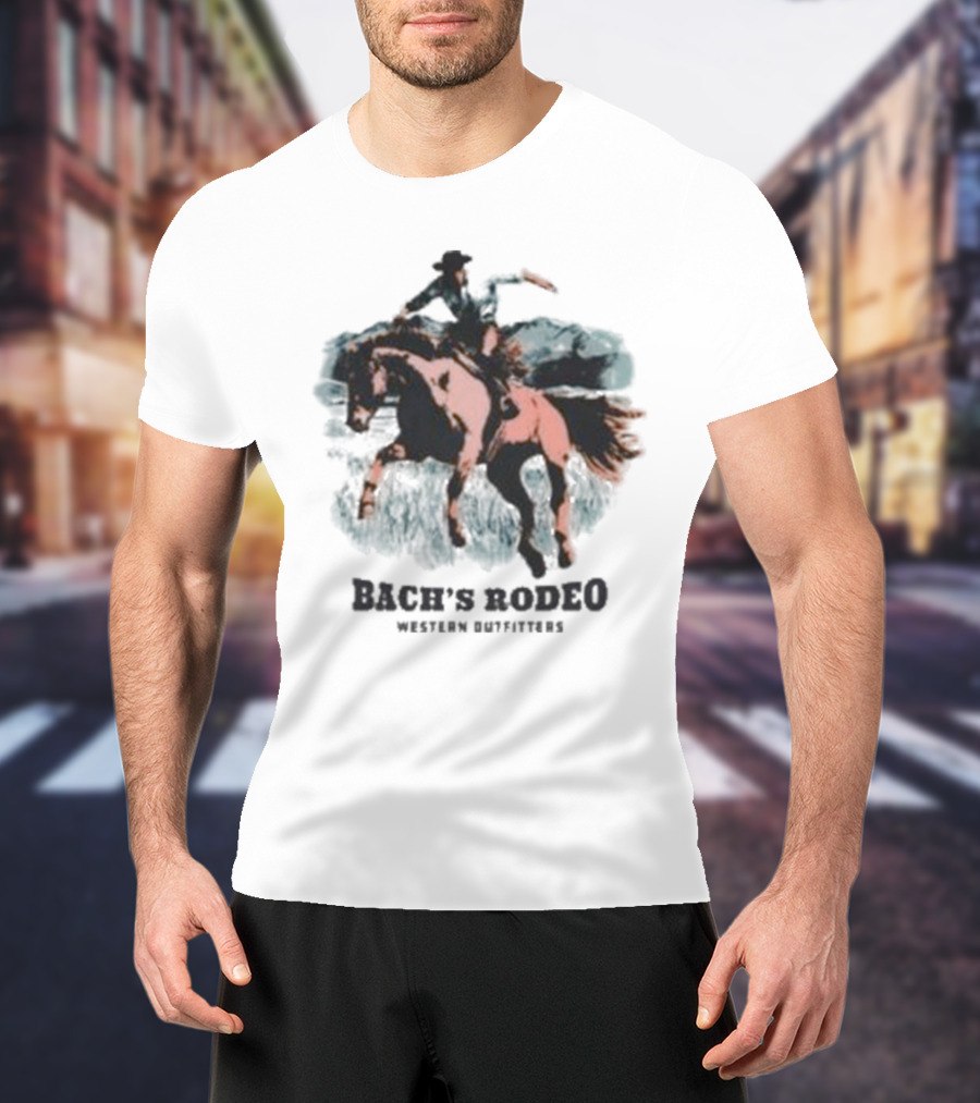 Bach’s Rodeo Western Outfitters Cowboy Horse Adventure T-Shirt